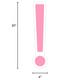 Pink Exclamation Point Corrugated Plastic Yard Sign, 20in